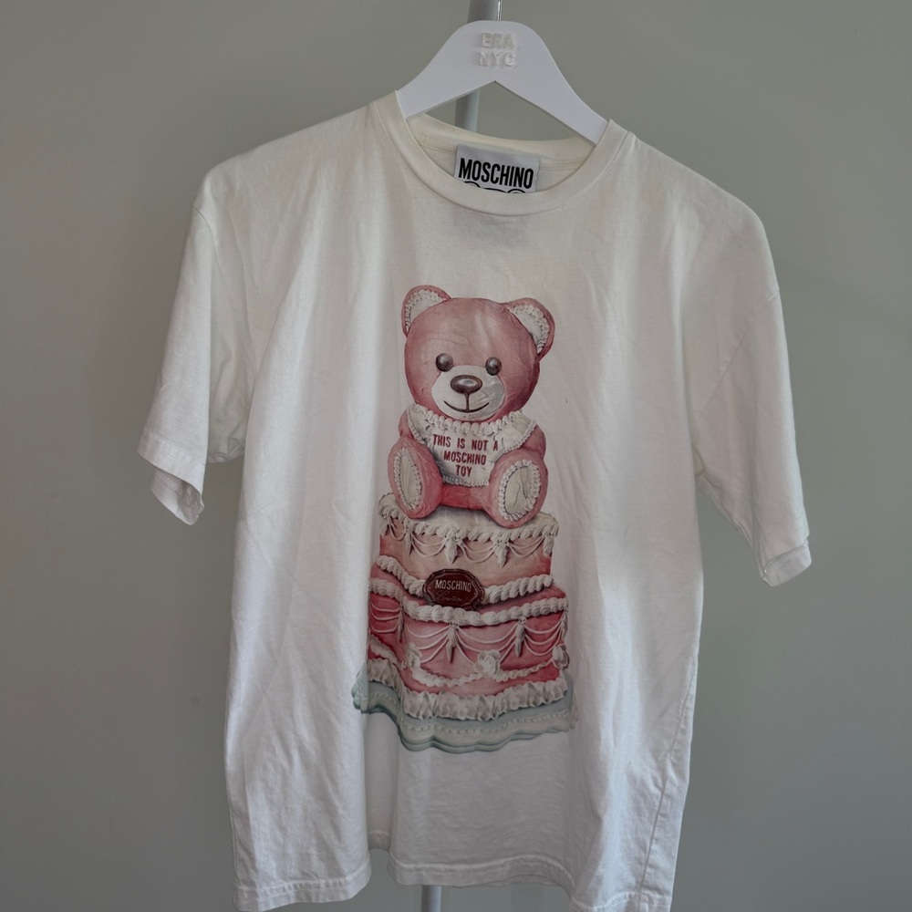 Authentic Moschino Cake Teddy Bear print T-shirt from Summer 2020